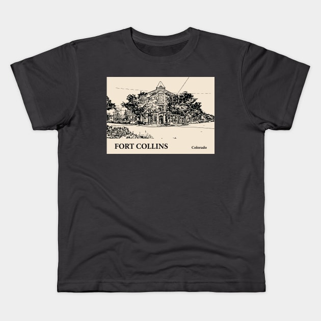 Fort Collins - Colorado Kids T-Shirt by Lakeric